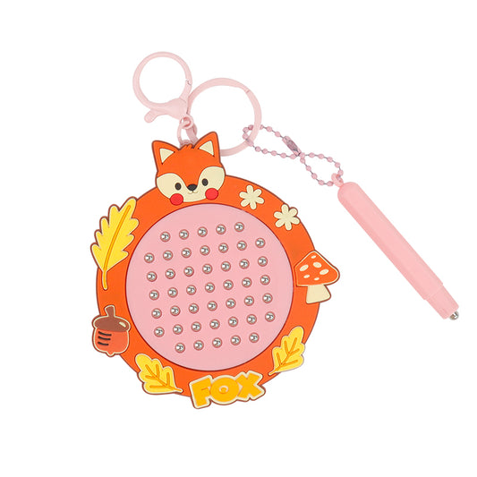 Magnetic Ball Drawing Keychain - Mini Fidget Toy for Kids & Adults - Reusable Sketch Pad Bag Charm - Fun EDC Accessory