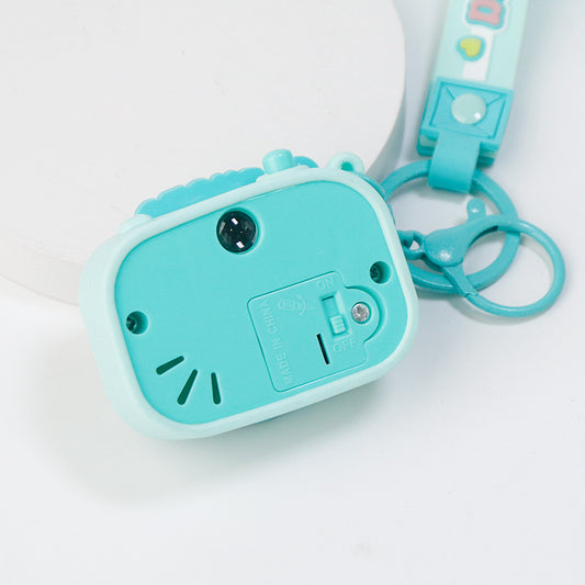 Mini Projector Keychain - Cute Animal LED Slide Viewer - Duck Panda Camera Bag Charm - Fun Flashlight Accessory Gift