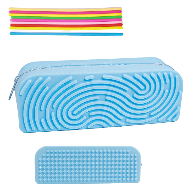 Blue Educational Rectangular Pencil Case