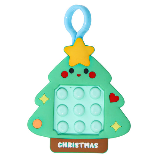 Christmas Series Squeeze and Play Keychain Bag Pendant Nine-Palace Pressing Maze Game Stress Relief Vent Toy