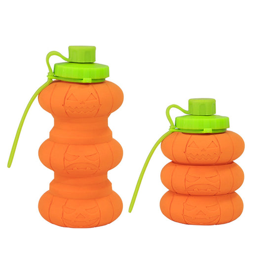 Orange collapsible water bottle