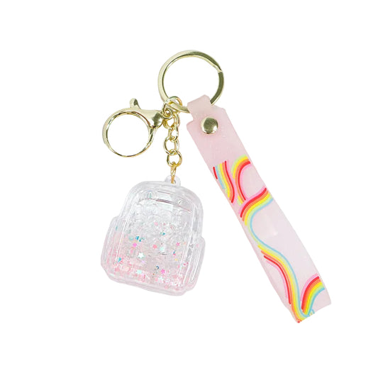 Pink Quicksand Keychain