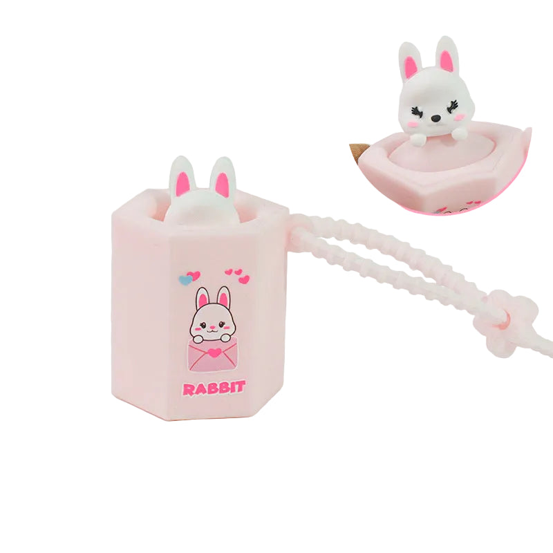 Pink Rabbit Squeezable Toy