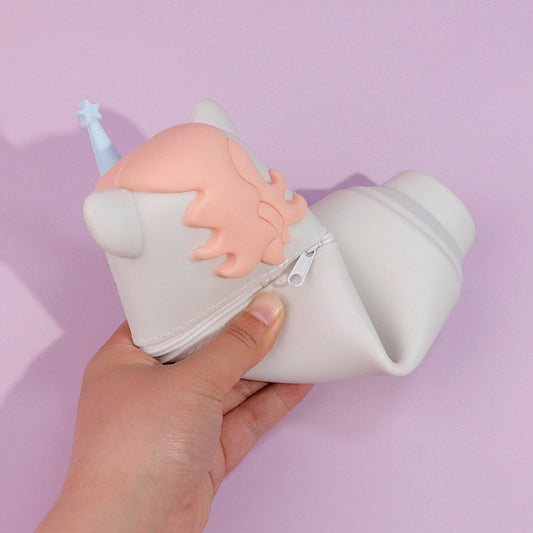 Push-back pen holder