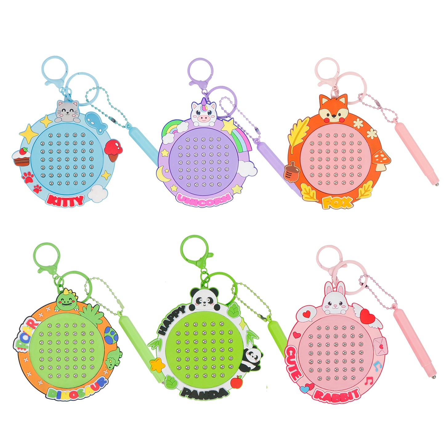 Магнитный шариковый рисовальный брелок – мини-антистресс-игрушка для детей и взрослых – многоразовый планшет для рисования и брелок для сумки – веселый EDC-аксессуар