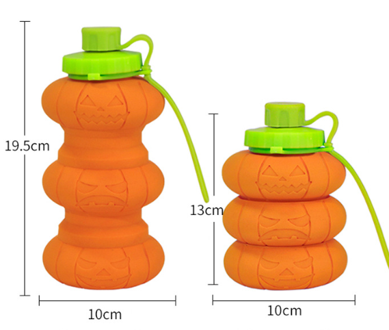 wholesale Orange collapsible water bottle