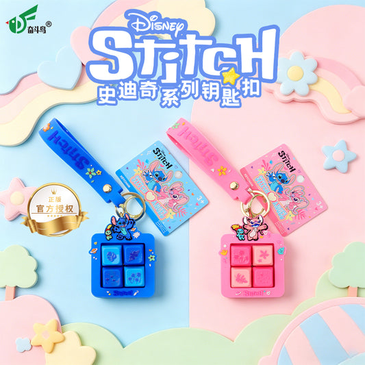 Disney Licensed Stitch & Angel Squishy Keychain Stress Relief Bag Charm