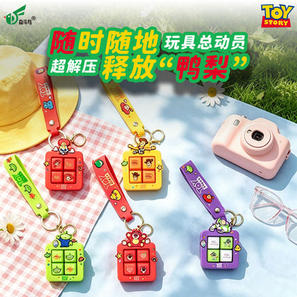 Toy Story Stress Relief Keychain Cartoon Bag Pendant Fidget Keyboard