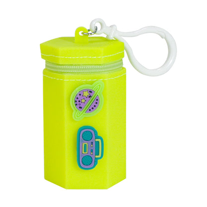 3D Hexagon Silicone Zipper Pouch, DIY Mini Storage Bag, Cute Portable Case for Coins, Earbuds & Small Accessories
