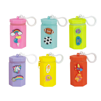 3D Hexagon Silicone Zipper Pouch, DIY Mini Storage Bag, Cute Portable Case for Coins, Earbuds & Small Accessories