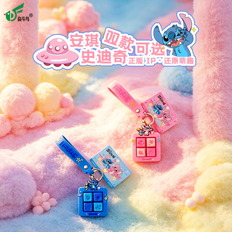 Disney Licensed Stitch & Angel Squishy Keychain Stress Relief Bag Charm