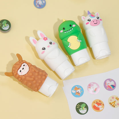 3D Silicone Cartoon Stamps for Kids - Motivational Reward Stickers - Dinosaur Animal Character Stampers - Teacher Classroom Prize