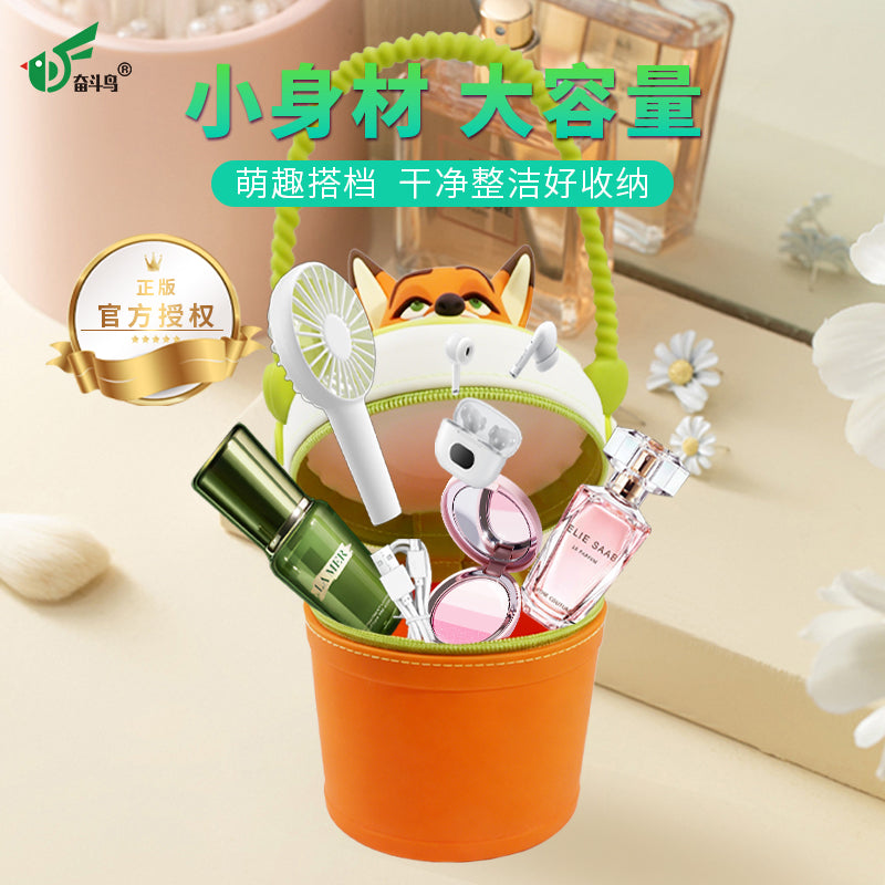 Official Disney Licensed Zootopia Donut Silicone Storage Bag, Portable Cartoon Kids Handbag