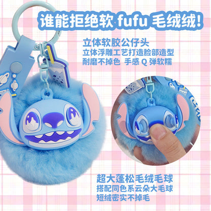 Disney Stitch & Angel Squish Squeeze Fidget Keychain