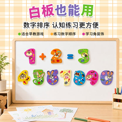 Disney Zootopia Number Fridge Magnets Children Early Learning Educational Refrigerator Stickers