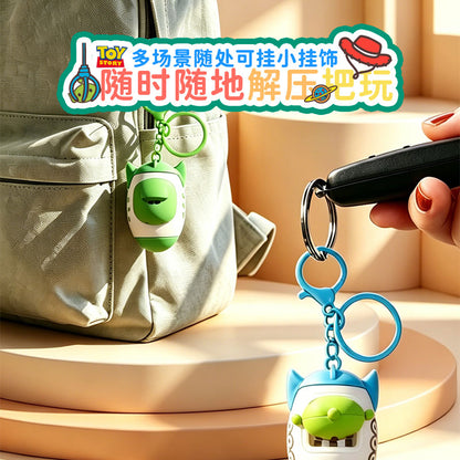 Toy Story Voice Stress Relief Plane Pendant, Cartoon Character Keyring Backpack Decorations, Collectible Toy Gift