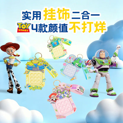 Disney Officially Licensed Toy Story Sound-Making Fidget Keychain, Silicone Pop It Charm, Bulk Wholesale In Stock
