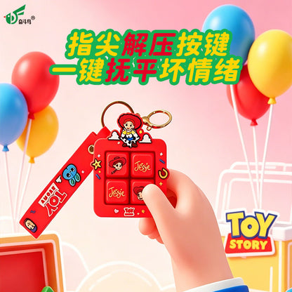 Toy Story Stress Relief Keychain Cartoon Bag Pendant Fidget Keyboard