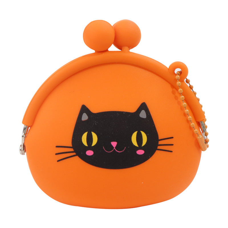 Black cat pattern coin purse