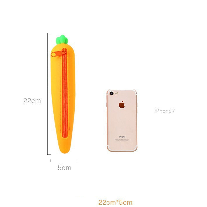 Carrot Silicone Pencil case size