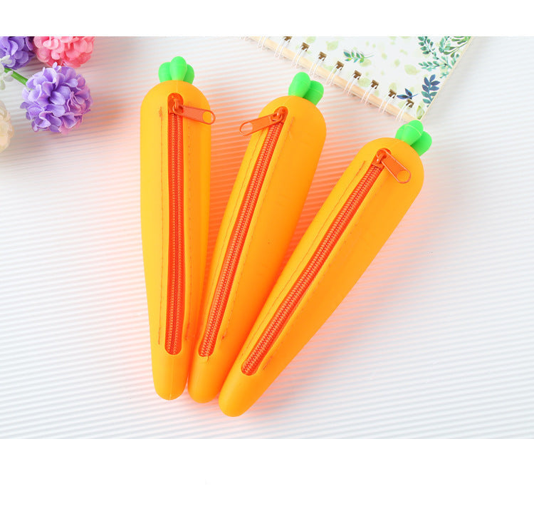 Carrot Silicone Pencil case supplies