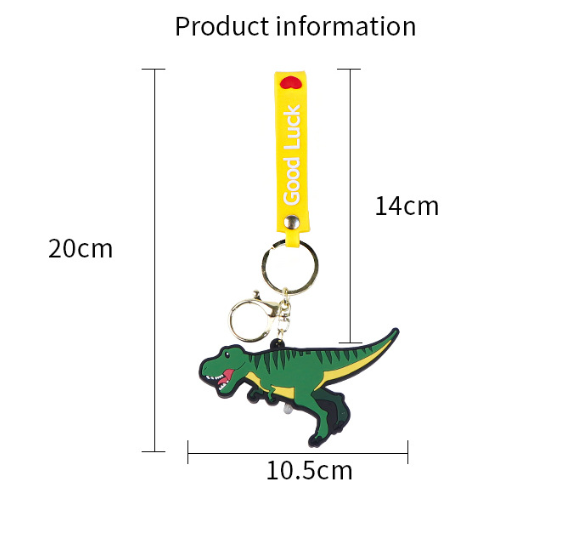 Dinosaur keychain (size)