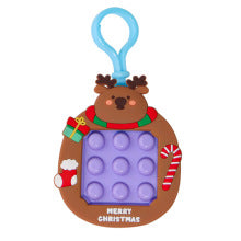 Christmas Series Squeeze and Play Keychain Bag Pendant Nine-Palace Pressing Maze Game Stress Relief Vent Toy