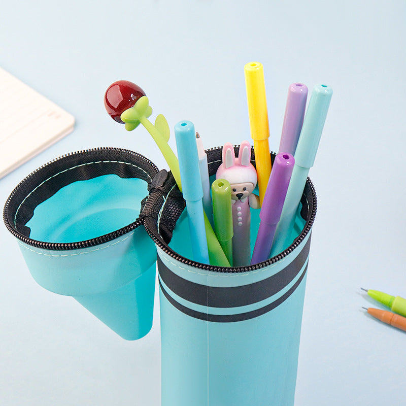 Pen case holds many pens