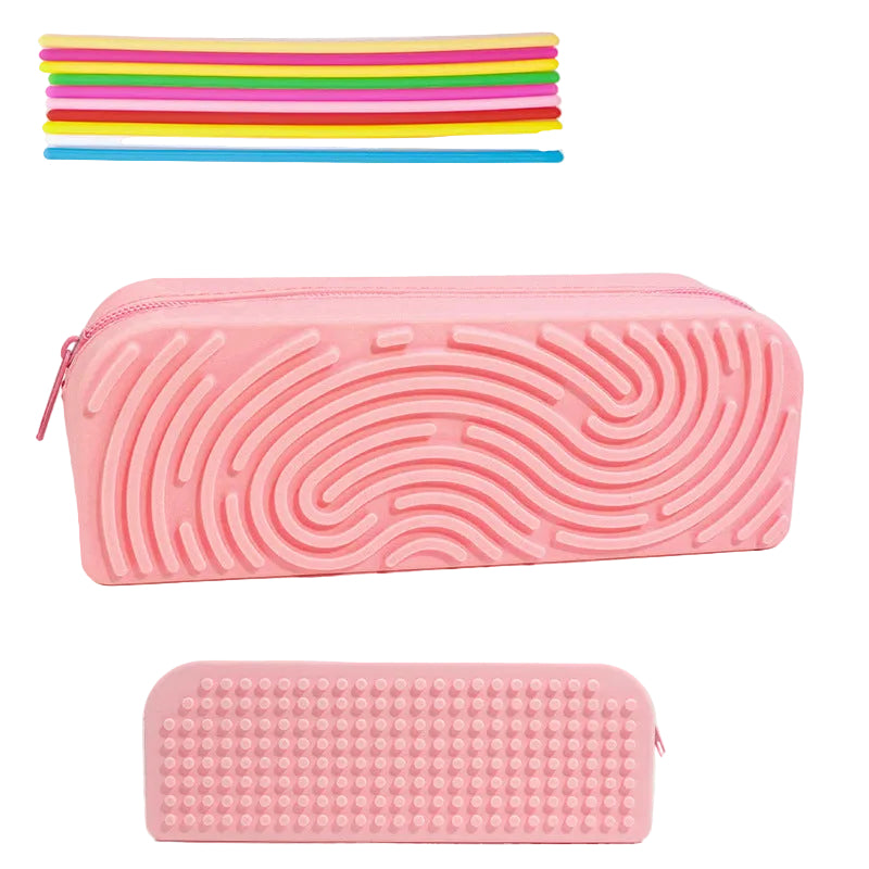 Pink Educational Rectangular Pencil Case