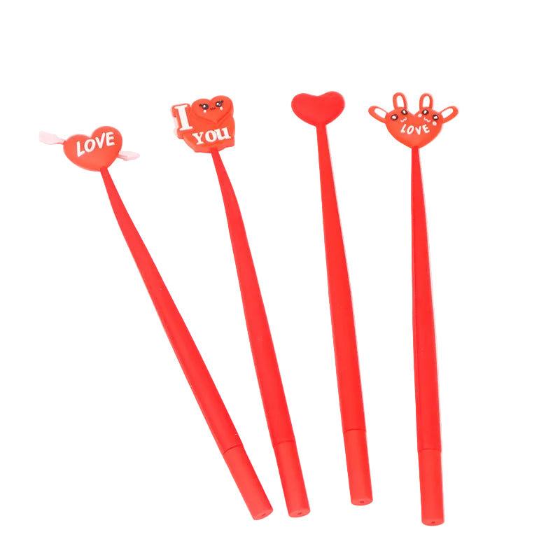 Red heart-shaped pen