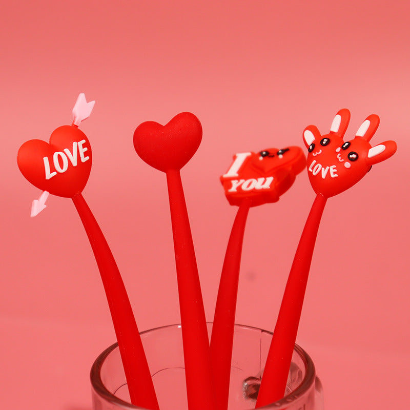 Red heart-shaped pen factory
