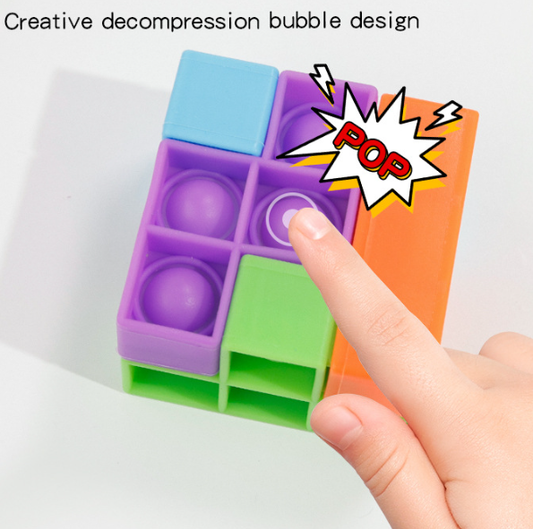 Silicone Rubik's Cube Bubble Design