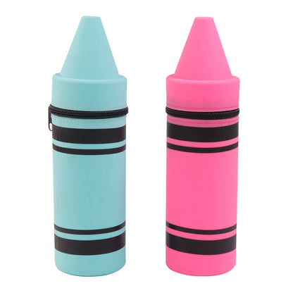 Silicone crayon pencil case