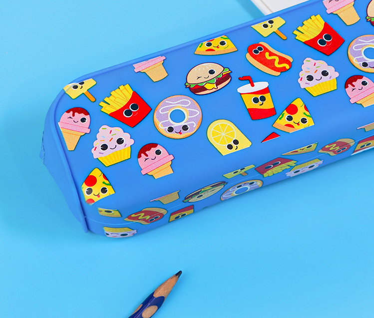 Silicone printed pencil case