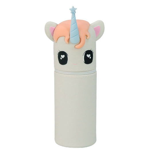 White unicorn pen holder