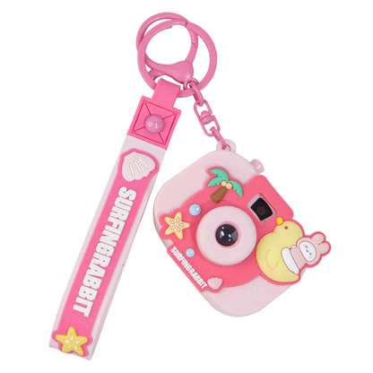 Мини-проектор-брелок – милый животный LED-слайд-просмотрщик – утка и панда в виде камеры – брелок для сумки – забавный фонарик-подарок