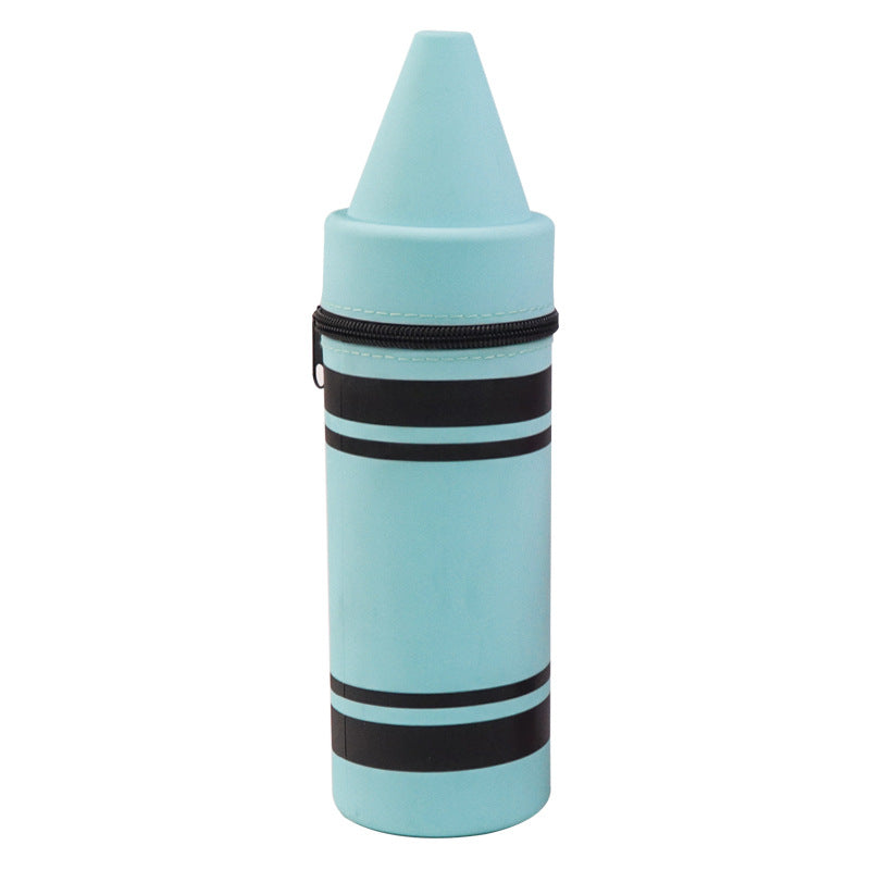 blue Silicone crayon pencil case