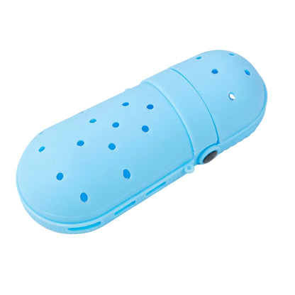 blue Slipper-Style Hole Pencil Case