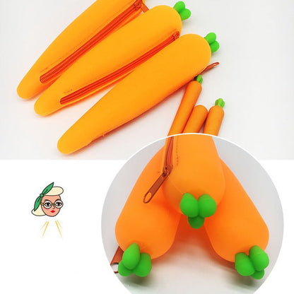 cute Carrot Silicone Pencil case 