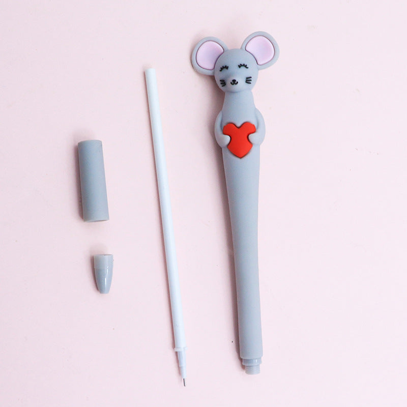grey Mouse Cartoon Pen