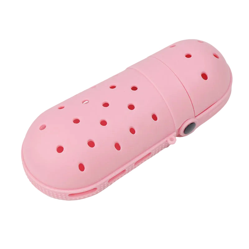 pink Slipper-Style Hole Pencil Case