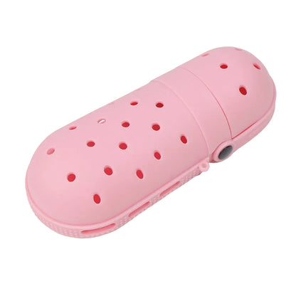 pink Slipper-Style Hole Pencil Case