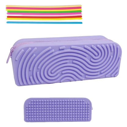 purple Educational Rectangular Pencil Case