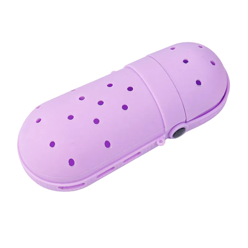 purple Slipper-Style Hole Pencil Case