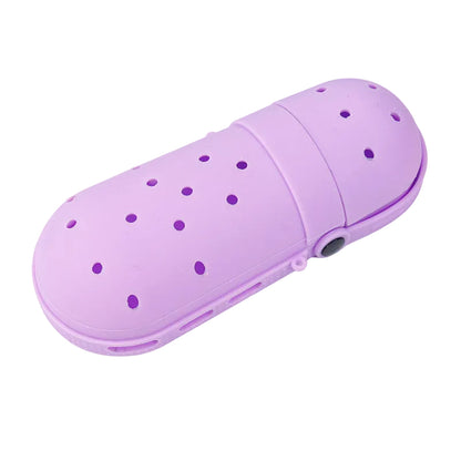purple Slipper-Style Hole Pencil Case