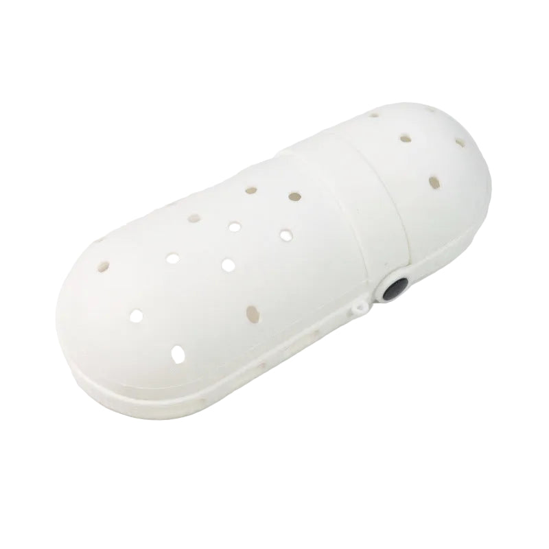 white Slipper-Style Hole Pencil Case